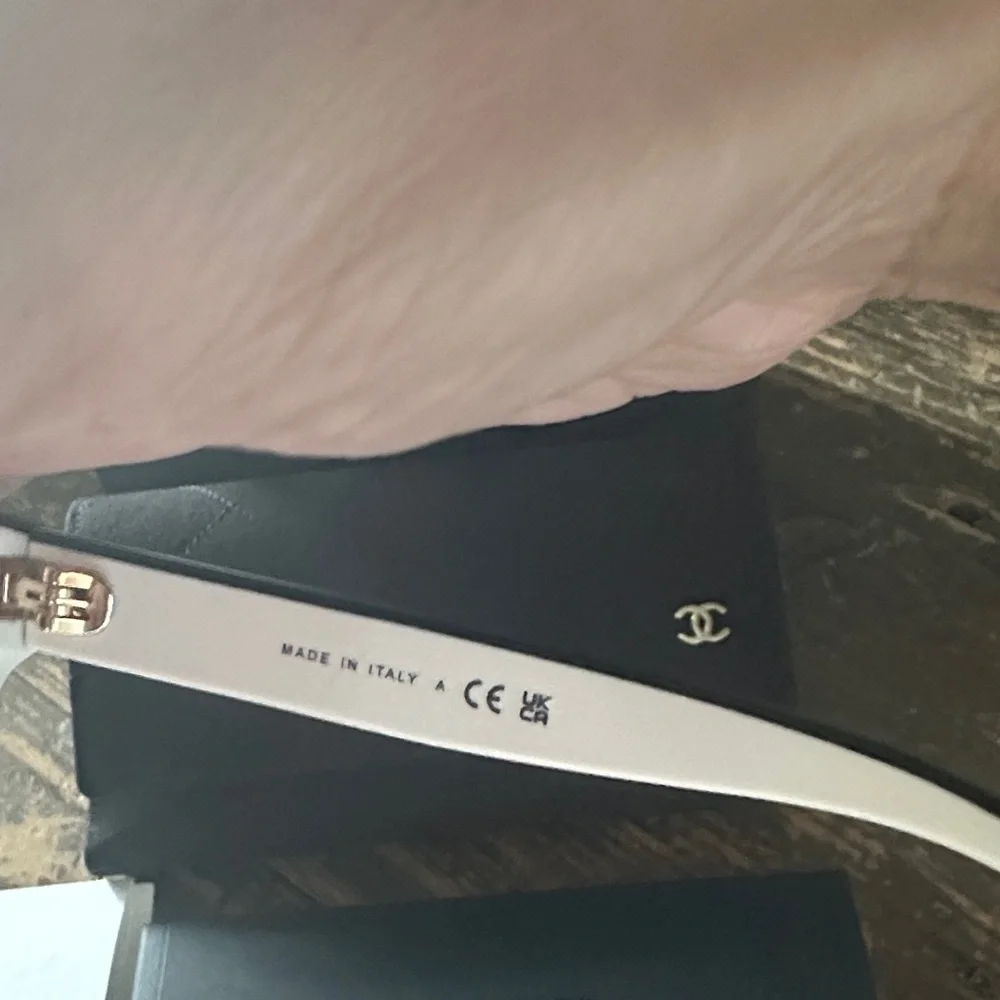 CHANEL White Frame Sunglasses with Brown Lenses - Women's Designer Shades